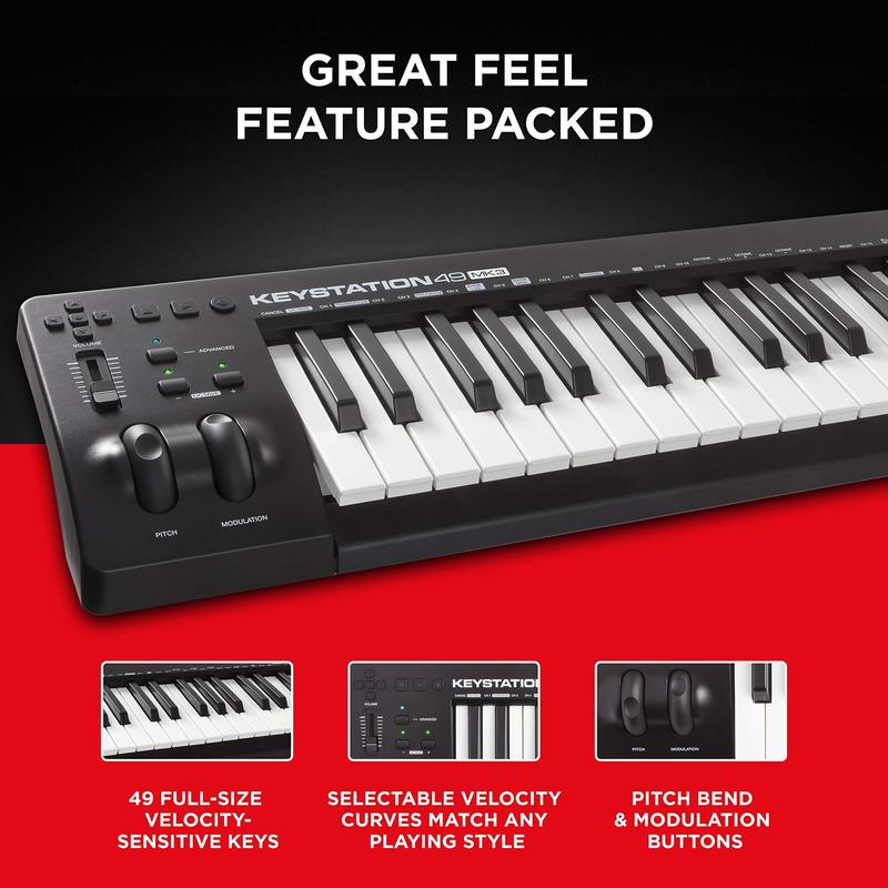 Controlador de teclado MIDI M-Audio Keystation 49 MK3 49 Key